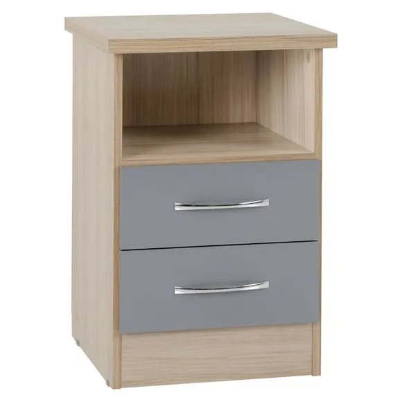 Nevada 2 Drawer Bedside Table 2