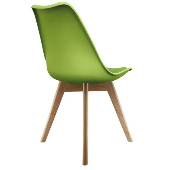 Fusion Living Soho Plastic Dining Chair with Squared Legs 5