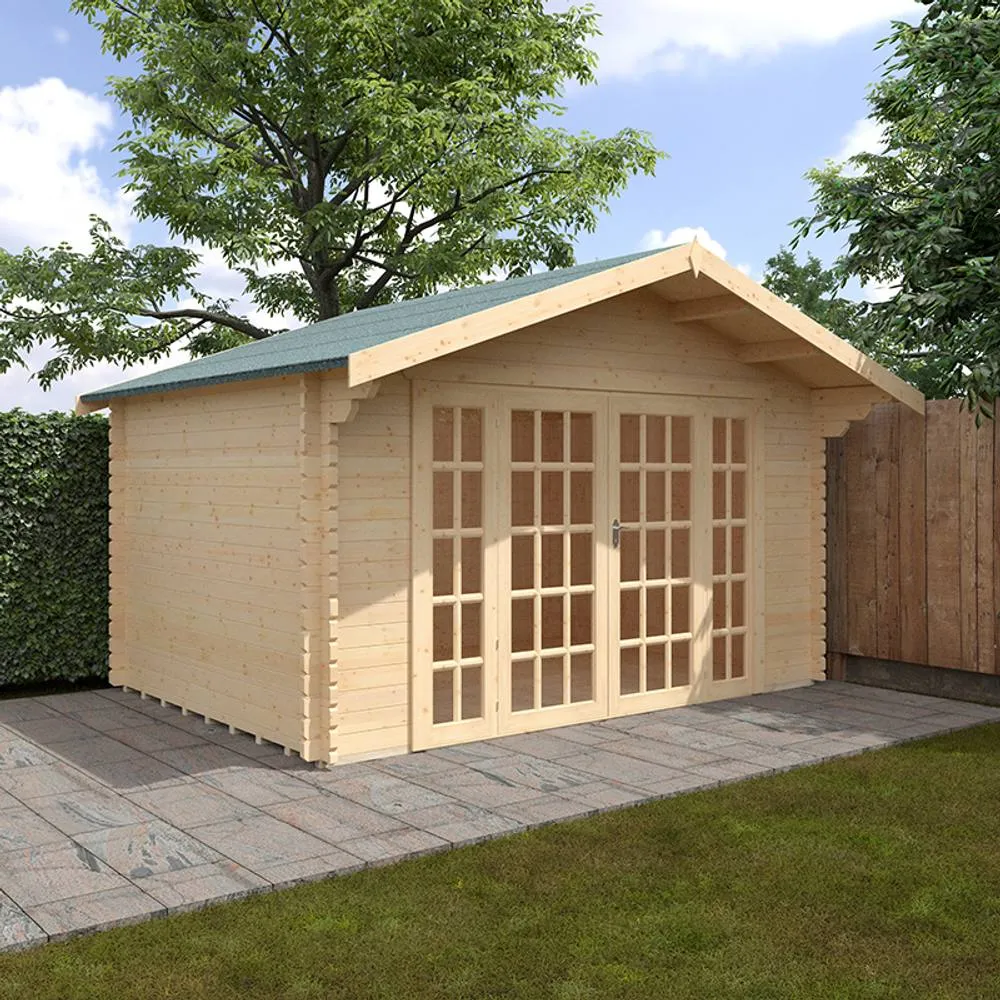 Buttercup Farm 10x14 Balmoral 44mm Cabin - L295 x W415 x H282.2 cm in Natural 2