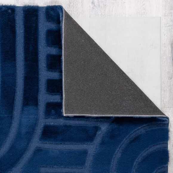 Supersoft Lush Geometric Faux Fur Arch Rug 3