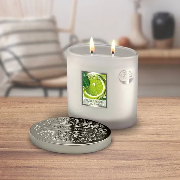 Heart and Home Ellipse Lime Splash Multi Wick Candle