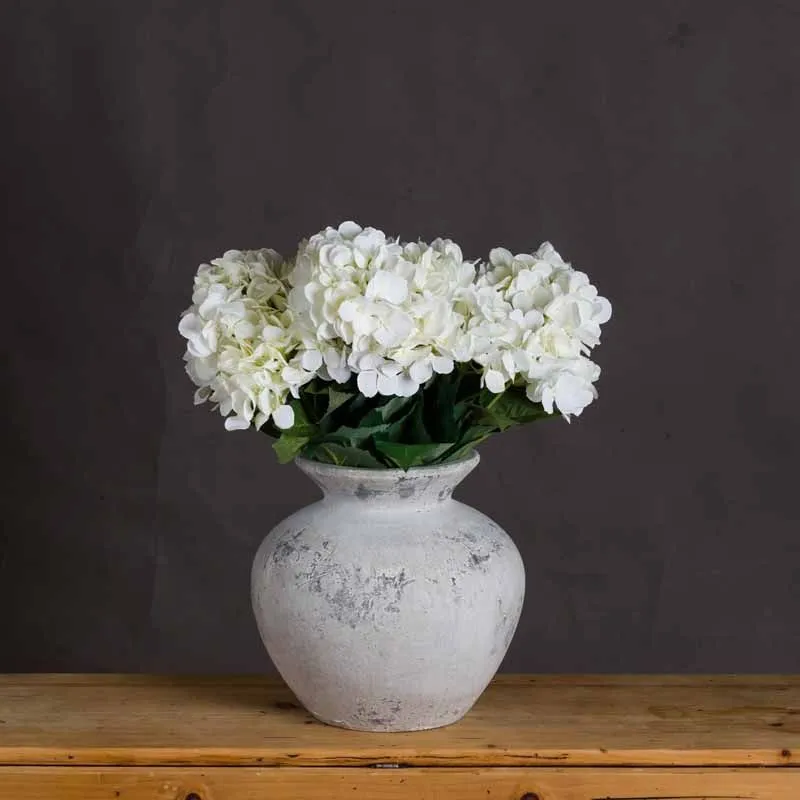 Dibor Traditional Handcrafted Grecian Flower Vase H30 x Dia31cm in White 3
