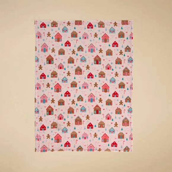 Gingerbread Fleece Throw Blanket 130cm x 170cm 3
