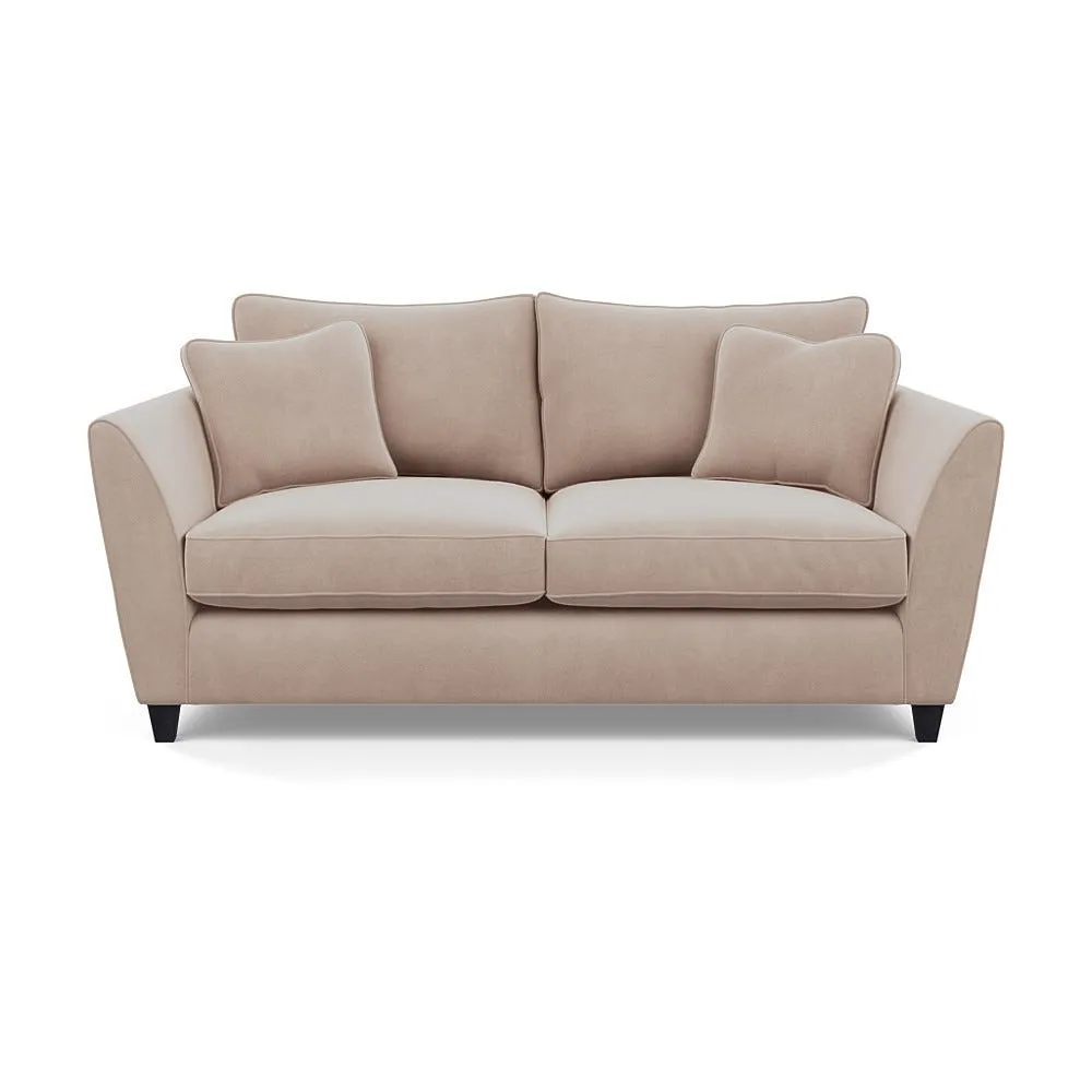 Heal's Torino 3 Seater Sofa Smart Velvet Pebble Black Feet 1