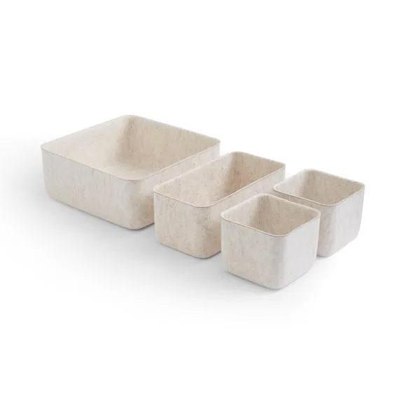 Natural Felt Drawer Organiser Bundle 3