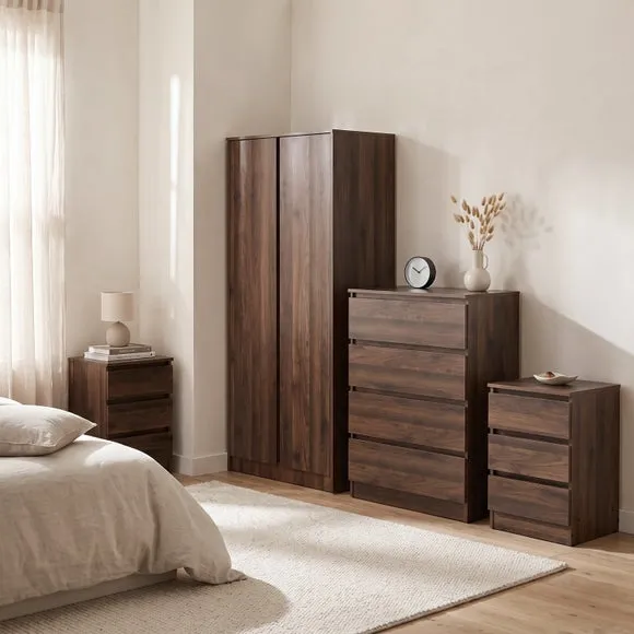 Walker Double Wardrobe Bedroom Furniture Set 1