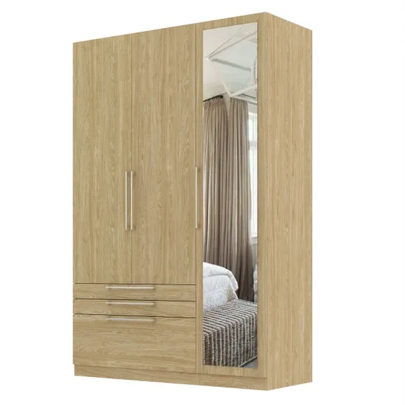 Foster Triple 3 Drawer Wardrobe 2
