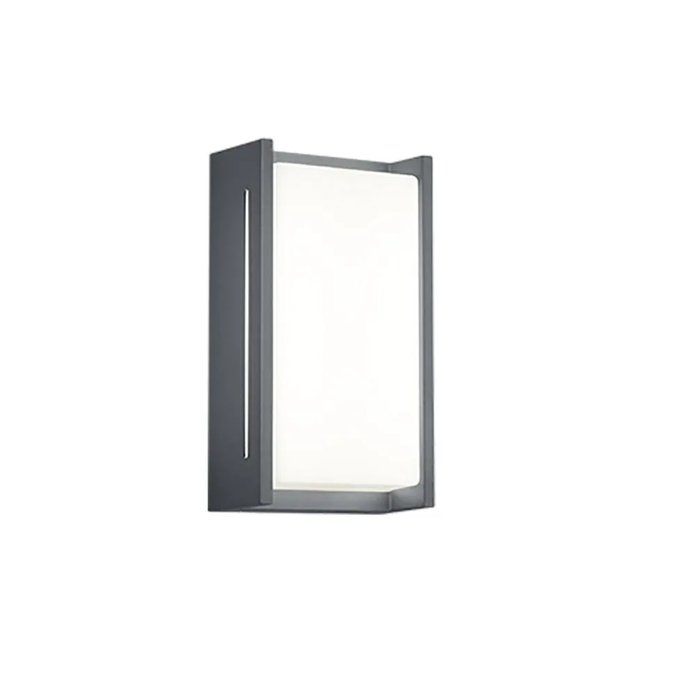 Netlighting Indus Modern 2 Light Outdoor Modern Wall Lamp Anthracite 3000K IP54 in Black