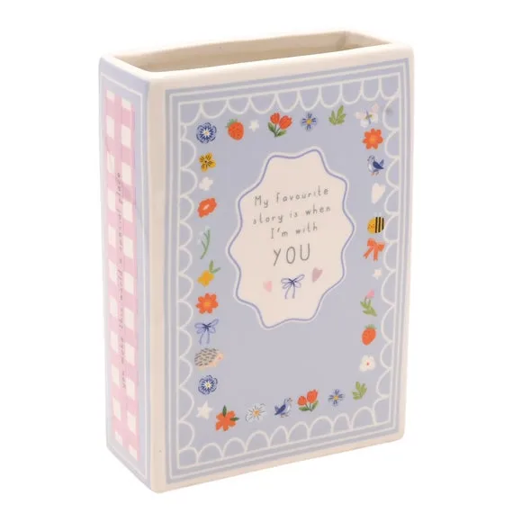 Love Life When I'm With You Ceramic Book Vase