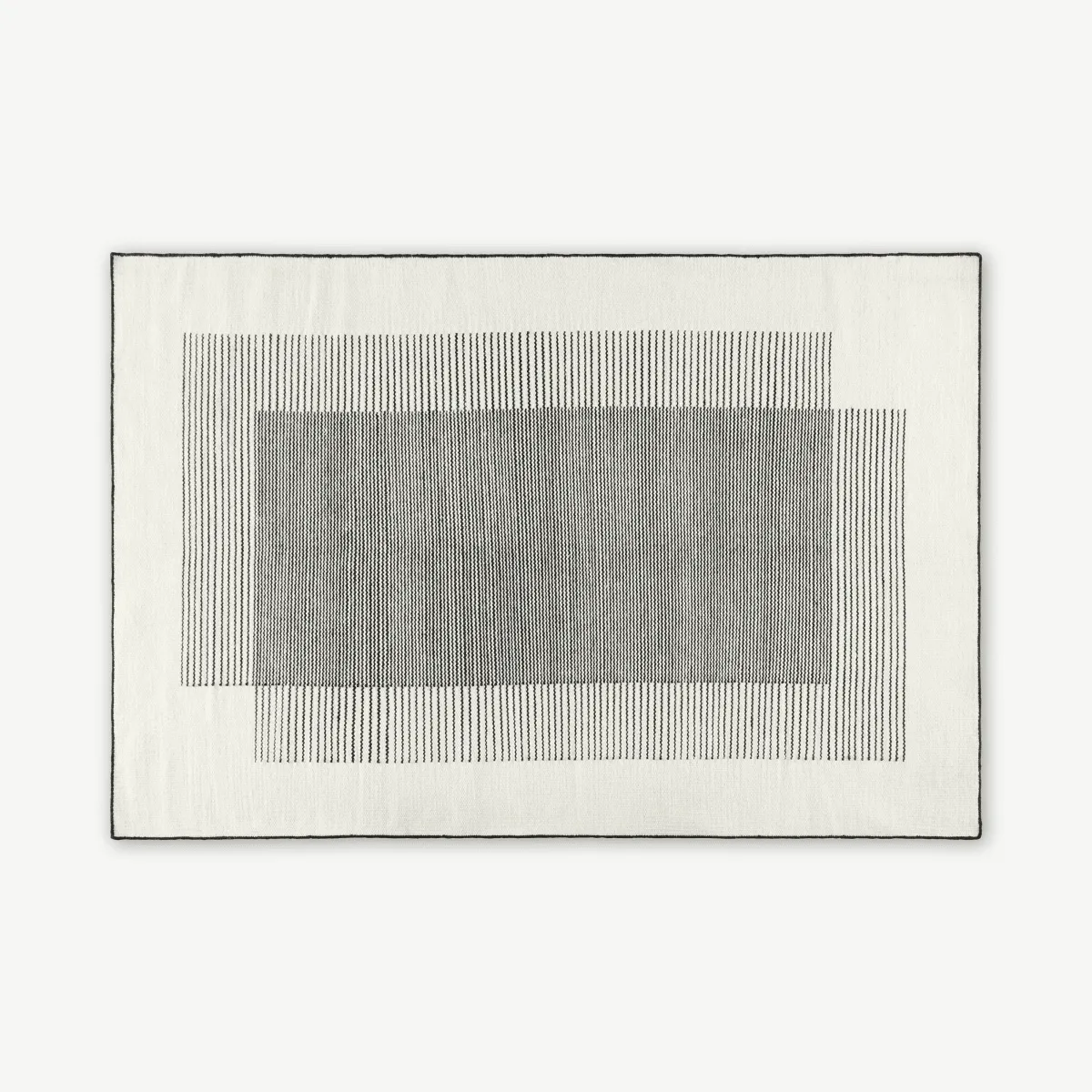 Caixa Wool Blend Rug, Extra Large 200 x 300 cm, Off-White & Black