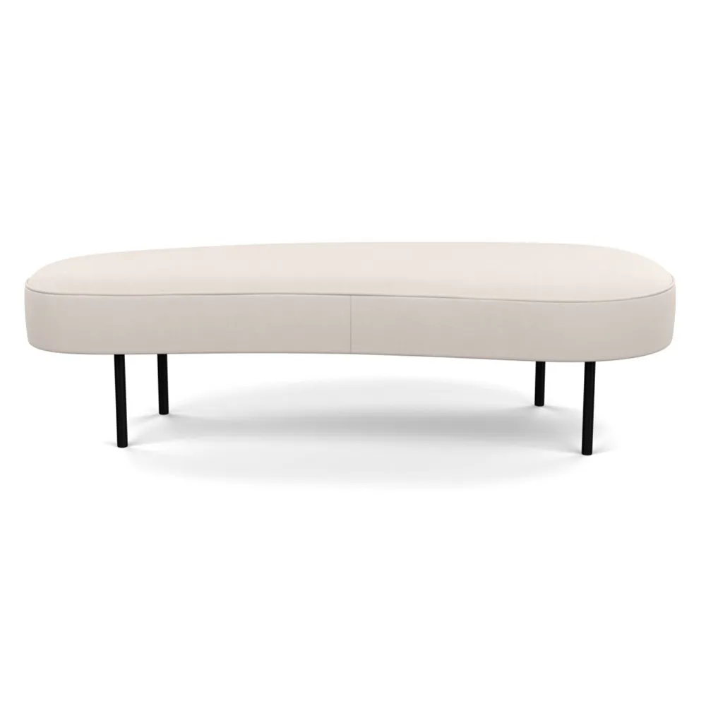 Heal's Isola Large Ottoman Siena Cotton Natural Black Feet