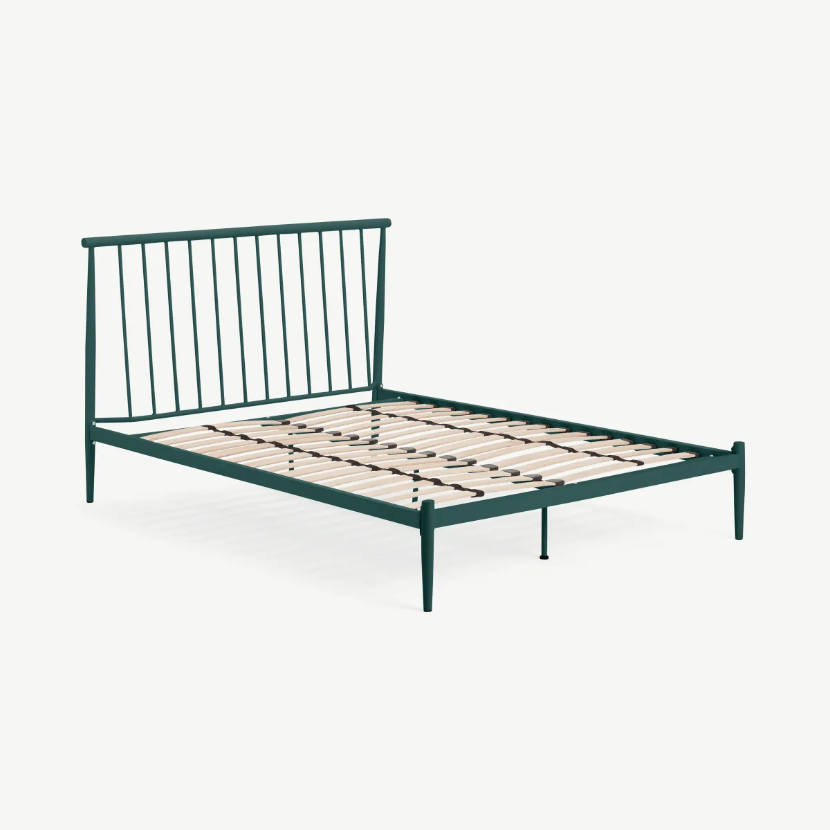 Penn Double Bed, Peacock Green Metal 