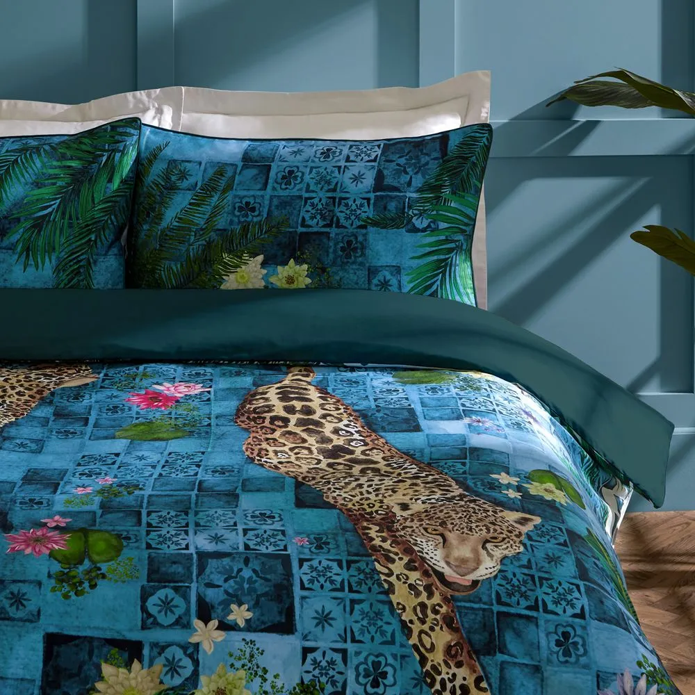 Paoletti Majorelle Exotic Pillowcase Pair in Blue