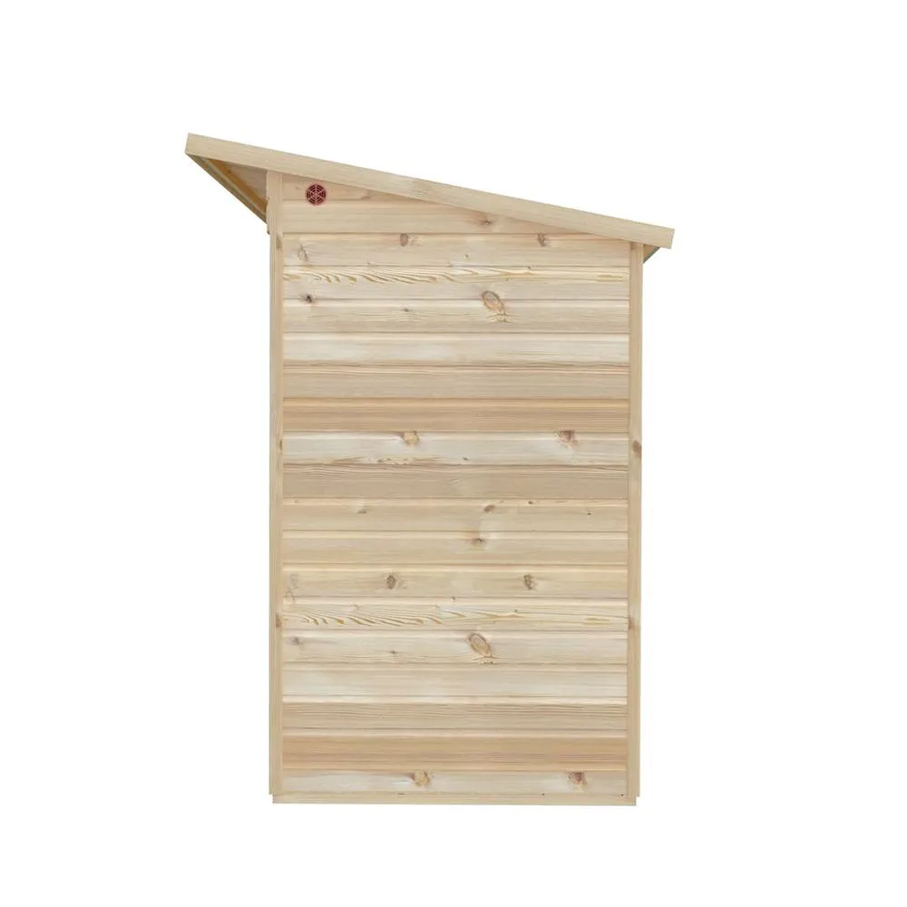 Shires Lela 16x4 Summerhouse including Storage - L125.8 x W476 x H229.9 cm in Light Brown 4
