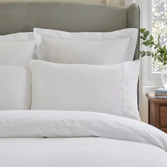 Dorma Norwood Emboidery 100% Cotton Duvet Cover & Pillowcase Set 2