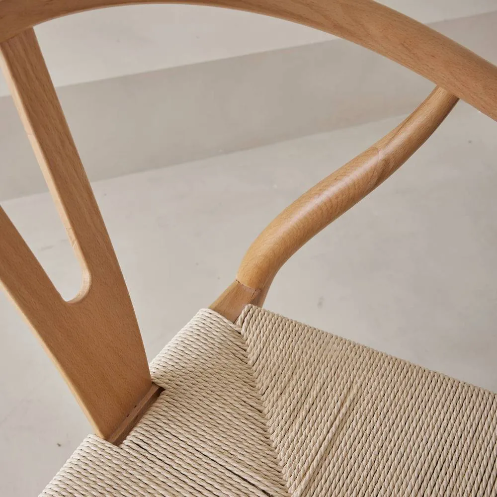 sweeek Pair of wooden chair with rope seat in Beige 6