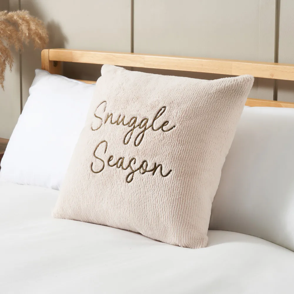 Snuggle Season Cushion, Cream