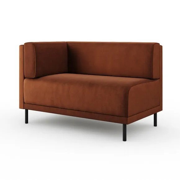 Mae Corner Dining Bench, Matte Plush Velvet 6
