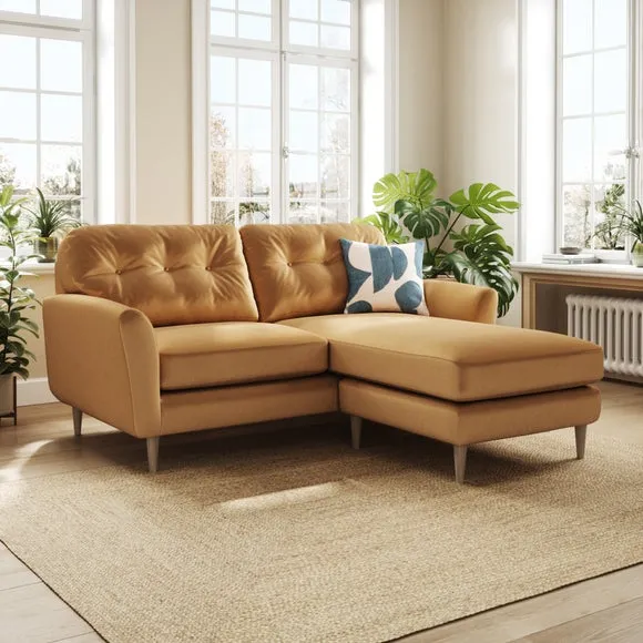 Sven Opulent Velvet Reversible Corner Chaise Sofa 1