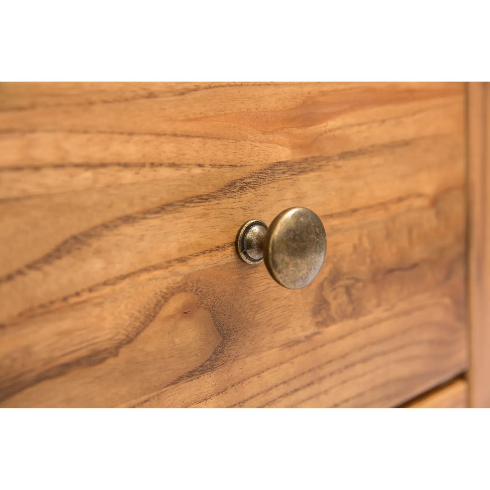 Cabinet Bits Salerno 6 Drawer Chest of Drawers Brass Knob in Natural 5