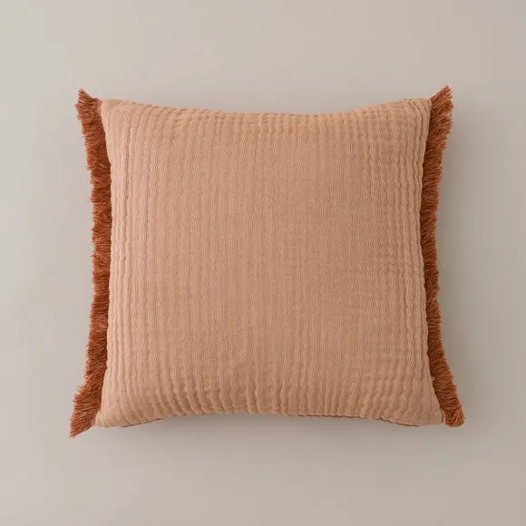Reversible Muslin Cotton Square Cushion Cover 5