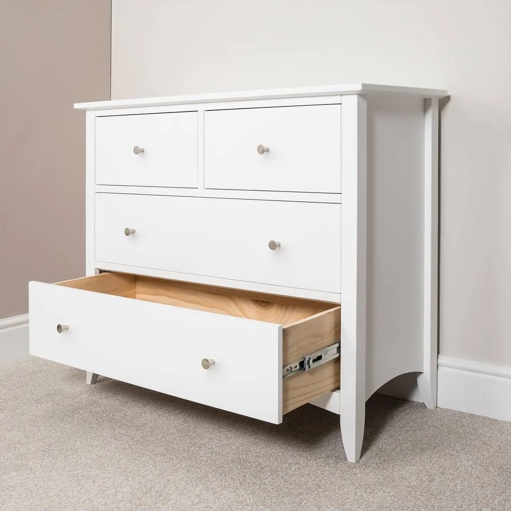 Statement Furniture Edward Hopper 2 Over 2 Chest of Drawers in White 3