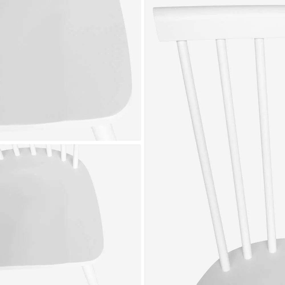 sweeek Set Of 4 Hevea Wooden Chairs in White 3