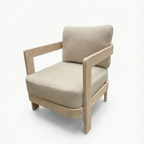 Evora 4 Seater Wood Lounging Set With Coffee Table 4