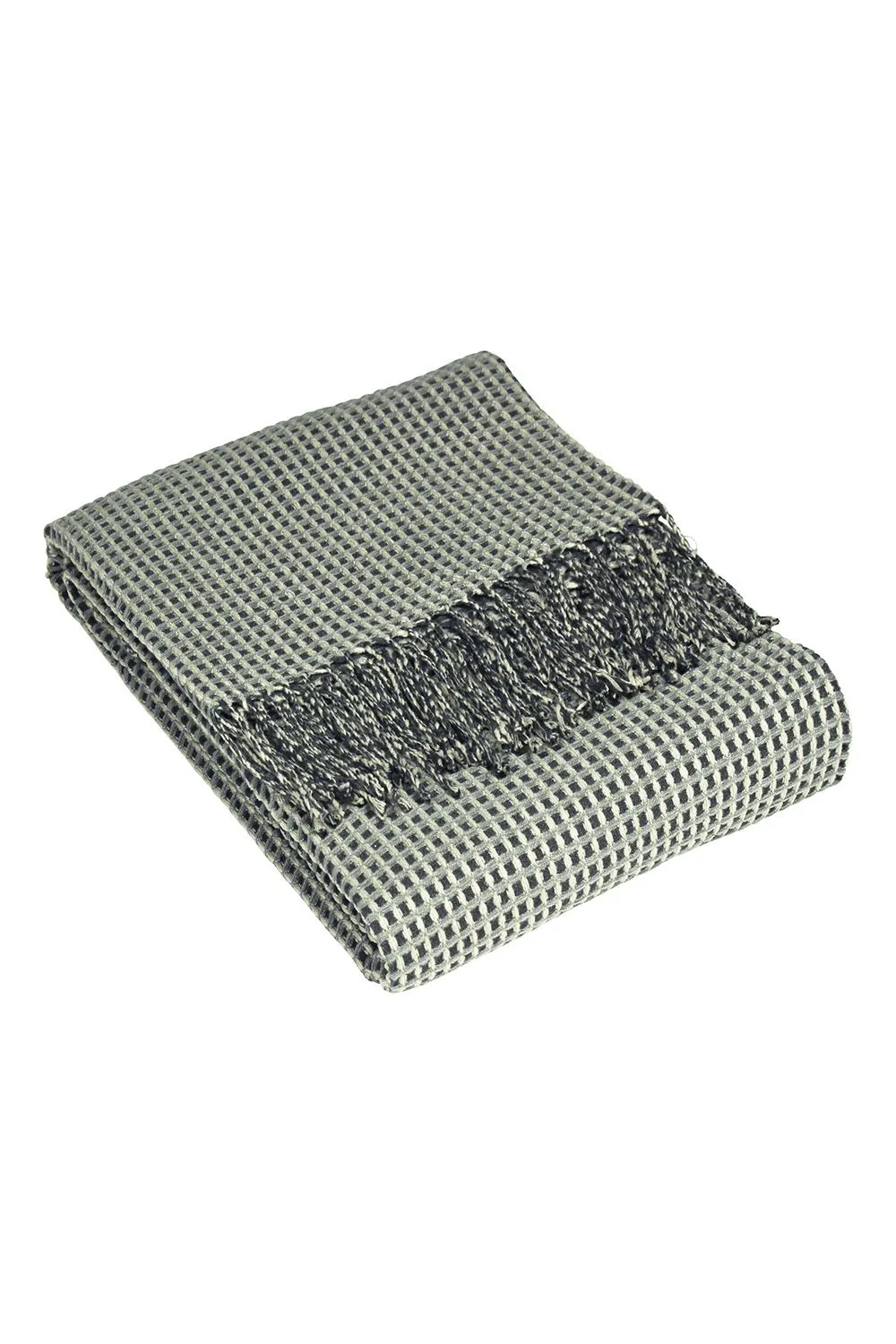 Furn Rowan Multi-Tonal Waffle Throw in Charcoal