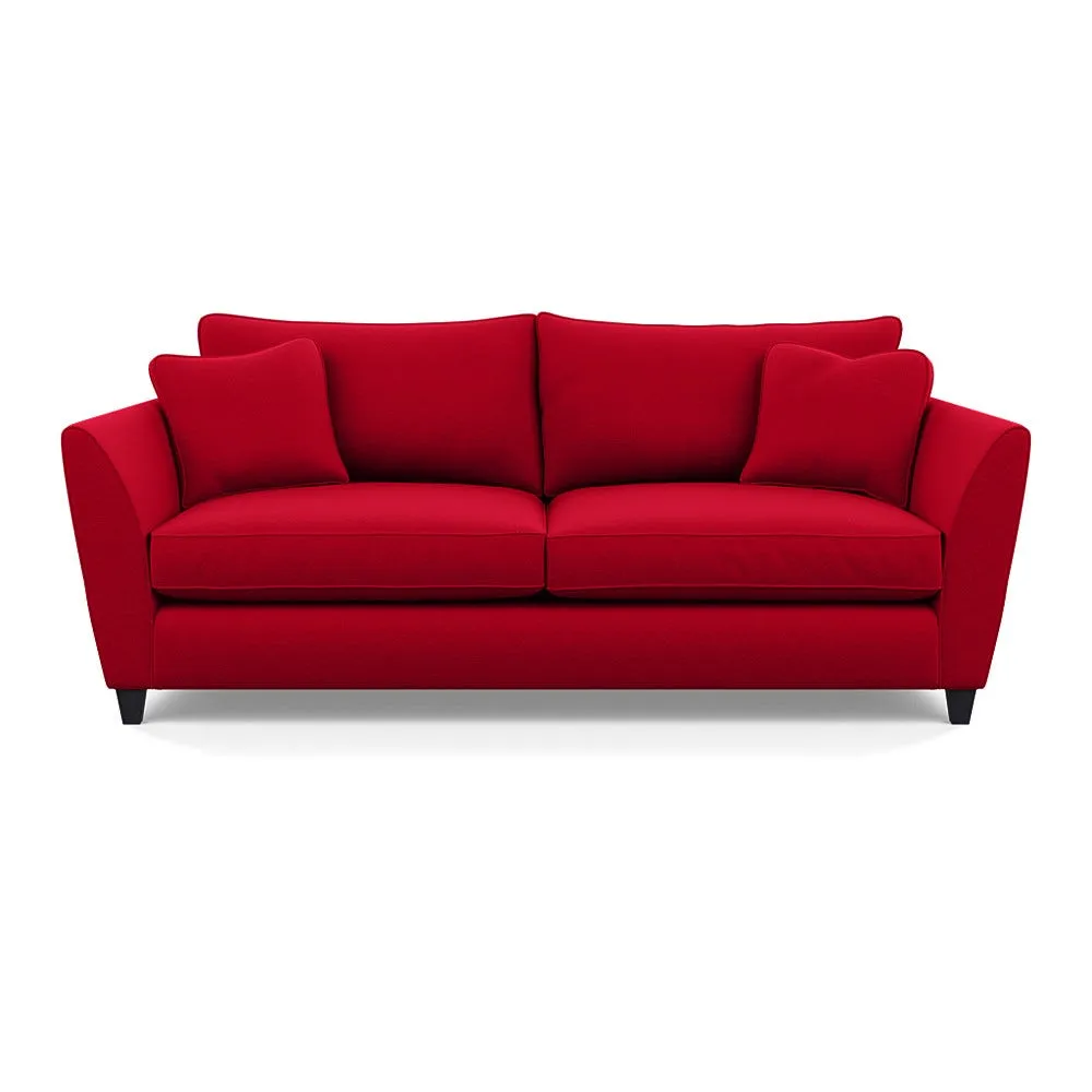 Heal's Torino 4 Seater Sofa Melton Wool Red Oxide Black Feet