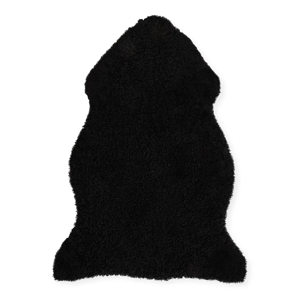 Natures Collection New Zealand Curly Sheepskin Black 90 x 60cm 2