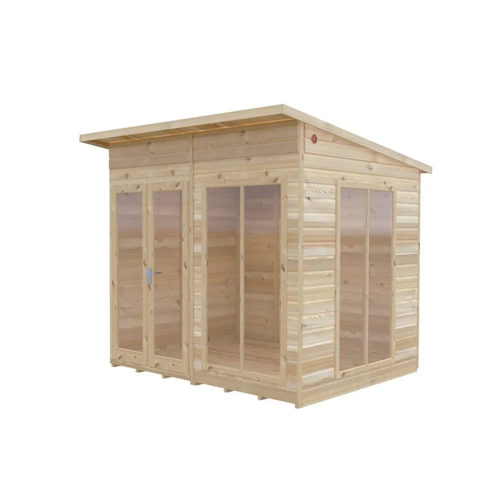 Shires Lela 8x6 Summerhouse - L185.8 x W238 x H228.4 cm in Light Brown 3