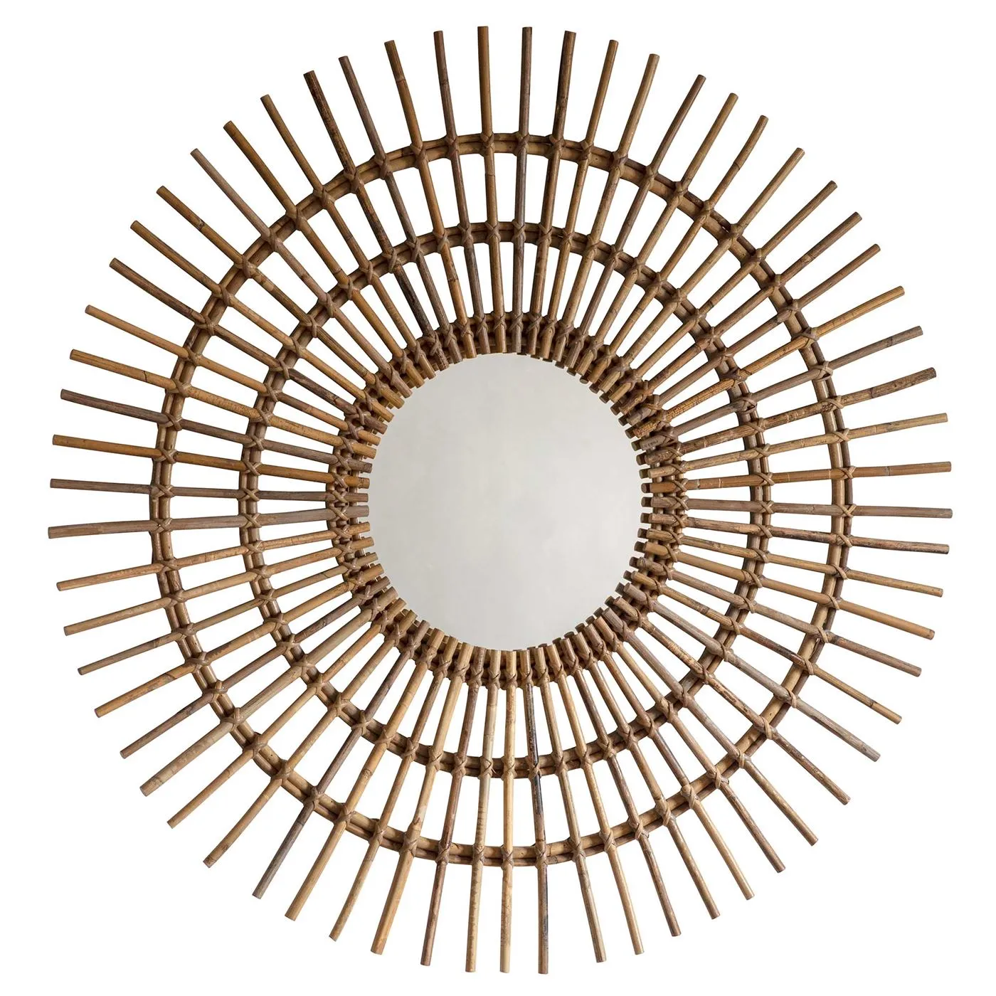 Round Bamboo Mirror