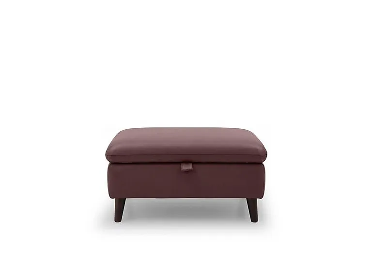 Chantilly Leather Storage Footstool