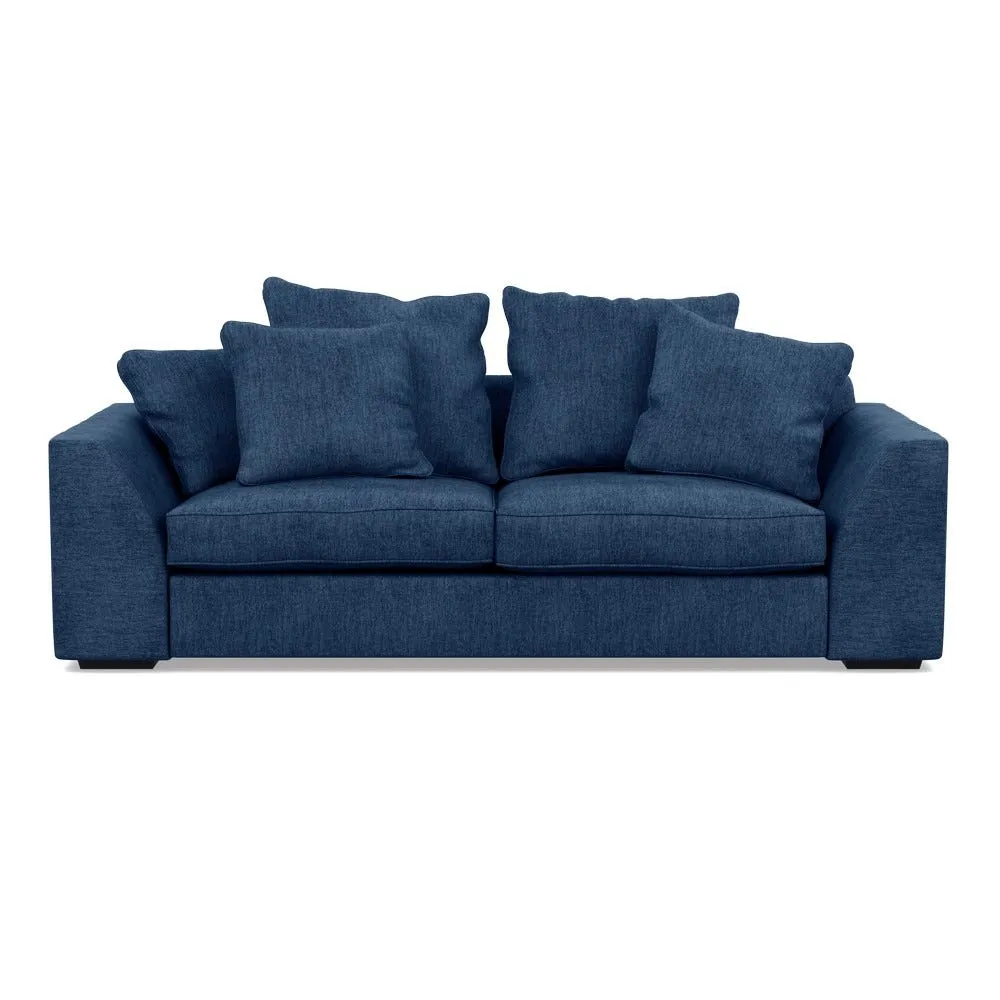 Heal's Cumulus 4 Seater Sofa In Broad Weave Lagoon With 2