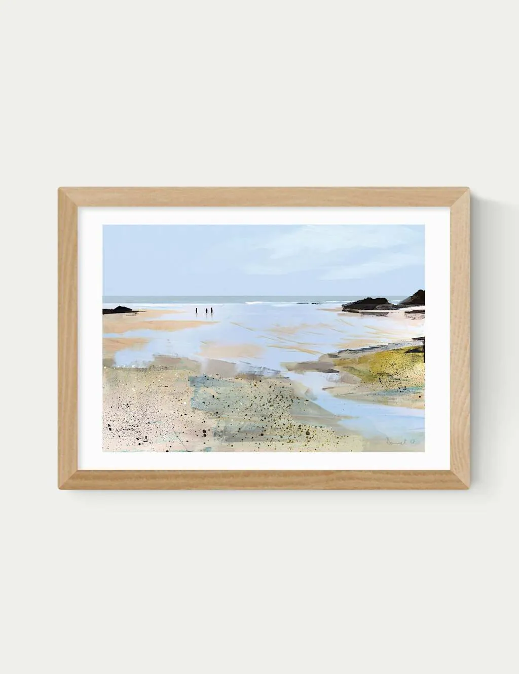 East End Prints Sea View Framed Art Print Natural