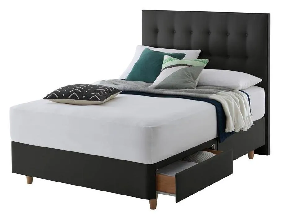 Silentnight Alaro 2 Drawer Kingsize Divan Bed - Ebony