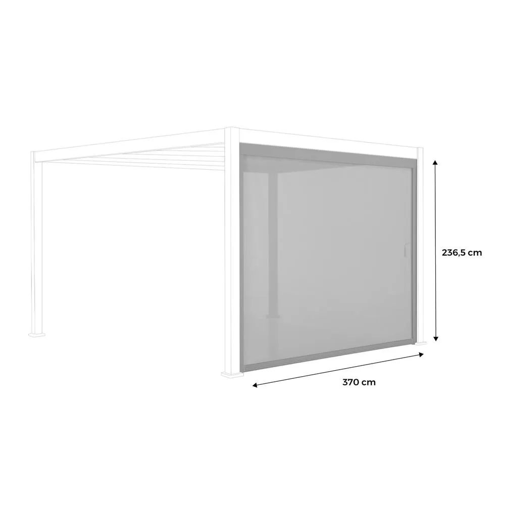 sweeek Blind aluminium 4m for Triomphe pergola in Dark Grey 6