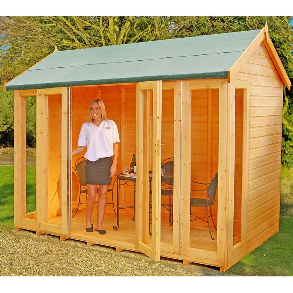 Shires Blenheim Shiplap Summerhouse Garden Sun Room Approx 10 x 6 Feet in Brown 4