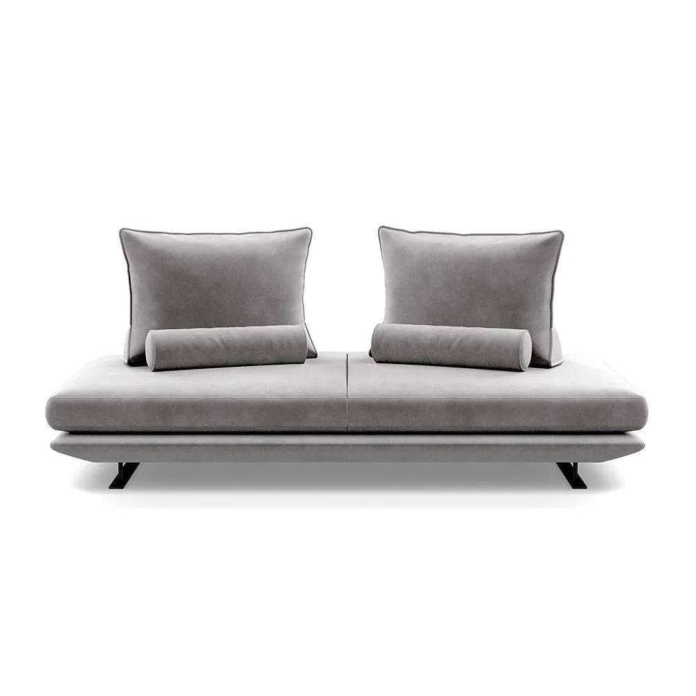 Ligne Roset Prado Medium Settee Alcantara Pearl Grey