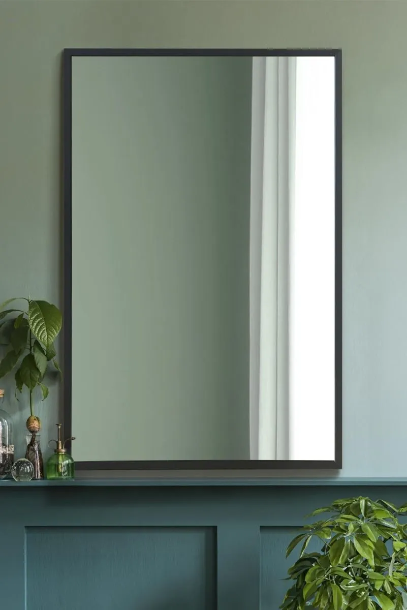MirrorOutlet Black Aluminium Edged Wall Mirror 16" X 24" (40CM X 60CM)