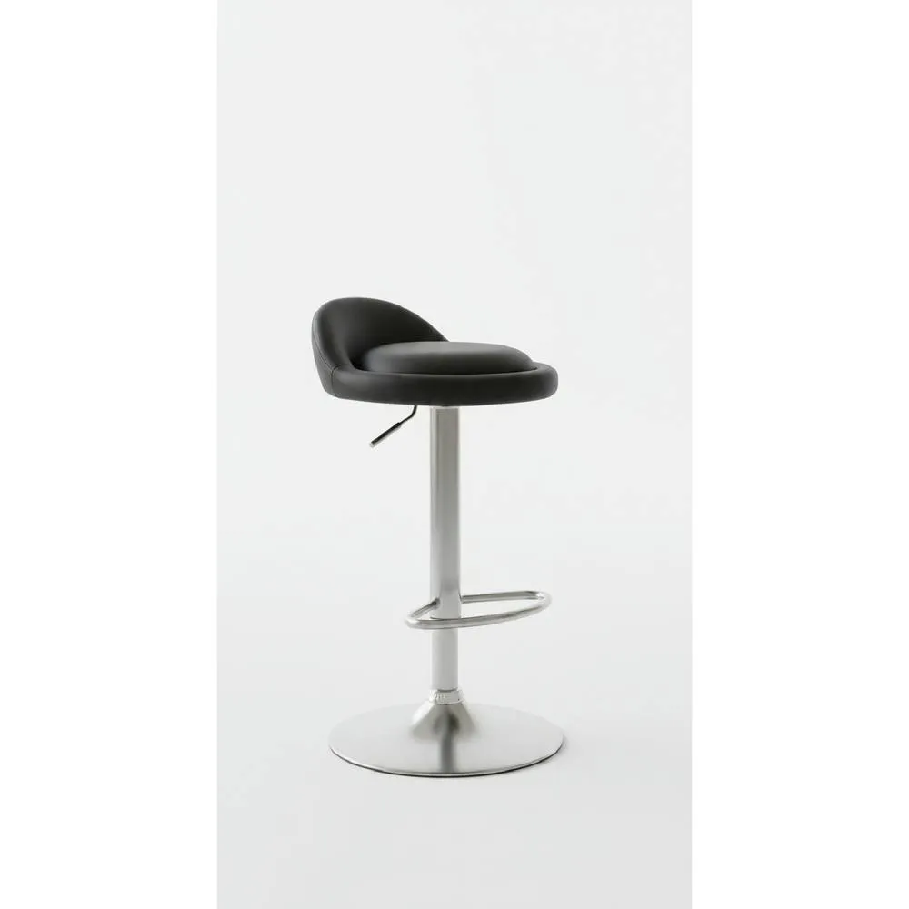 netfurniture Cayshon Breakfast Brushed Kitchen Bar Stool Black