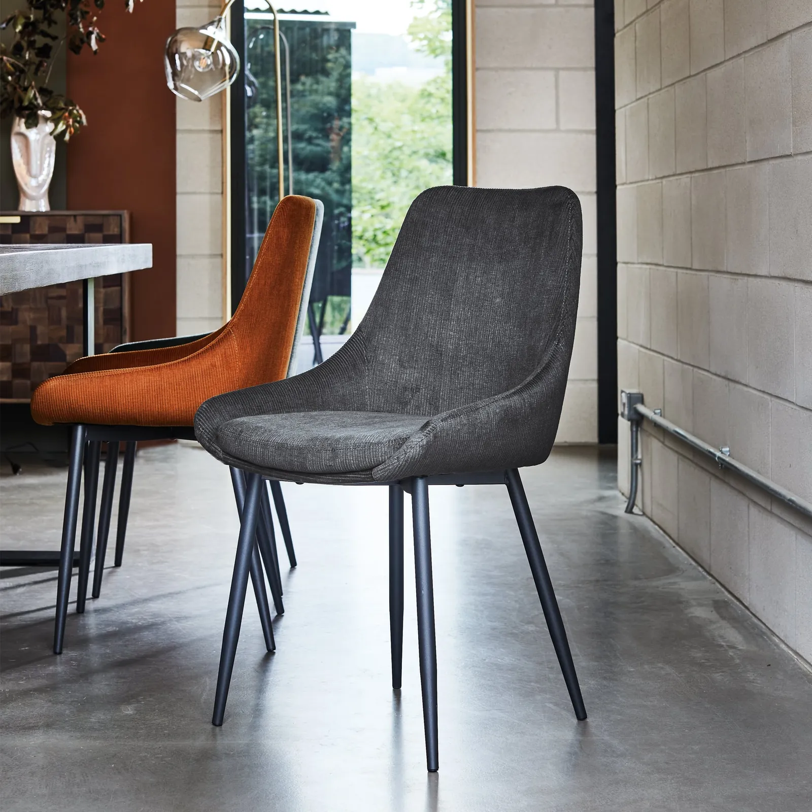 Emmett Dining Chair, Grey Fabric | Barker & Stonehouse 3