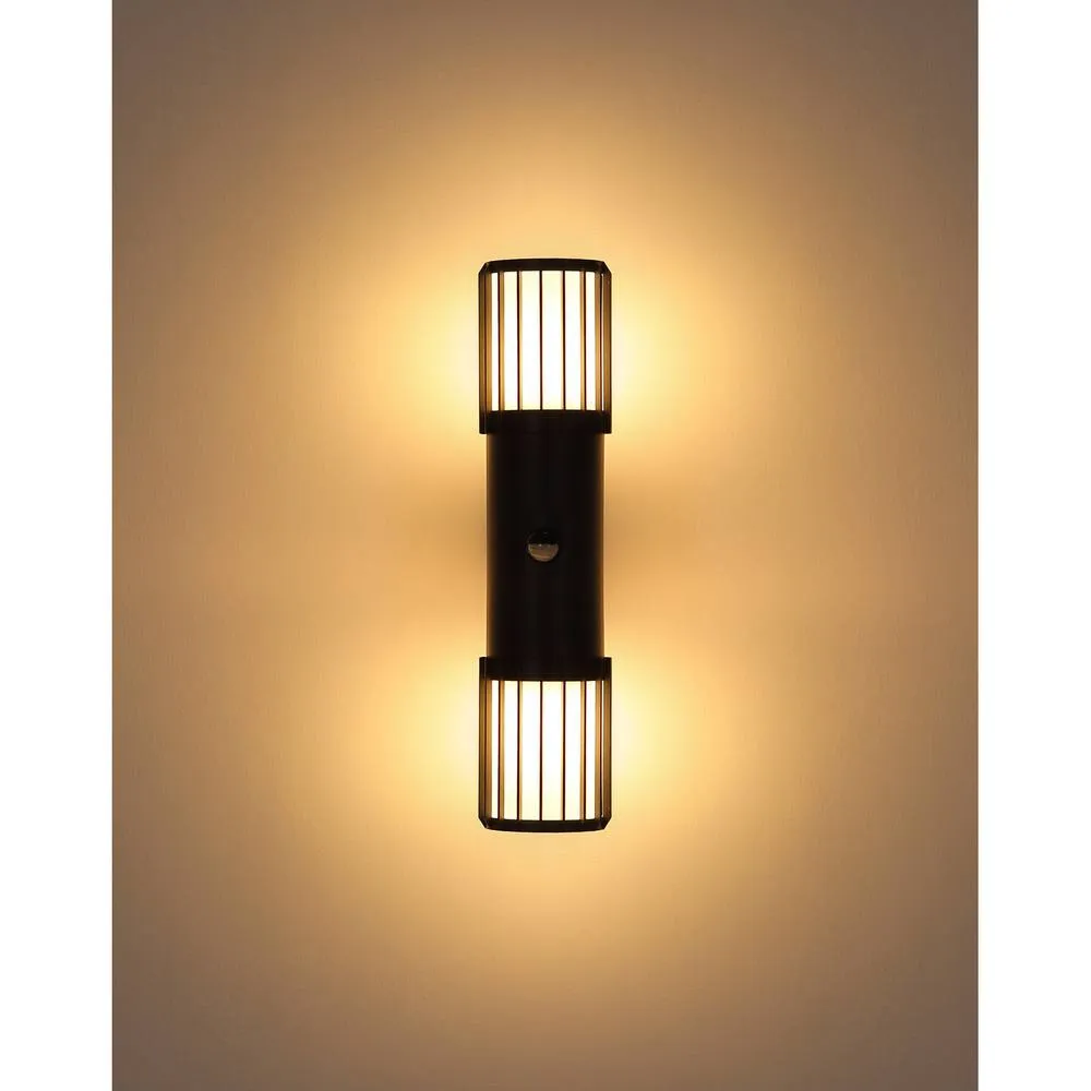 Netlighting Mervin PIR Outdoor Up Down Wall Lamp Matt Anthracite 2x E27 in Grey 5