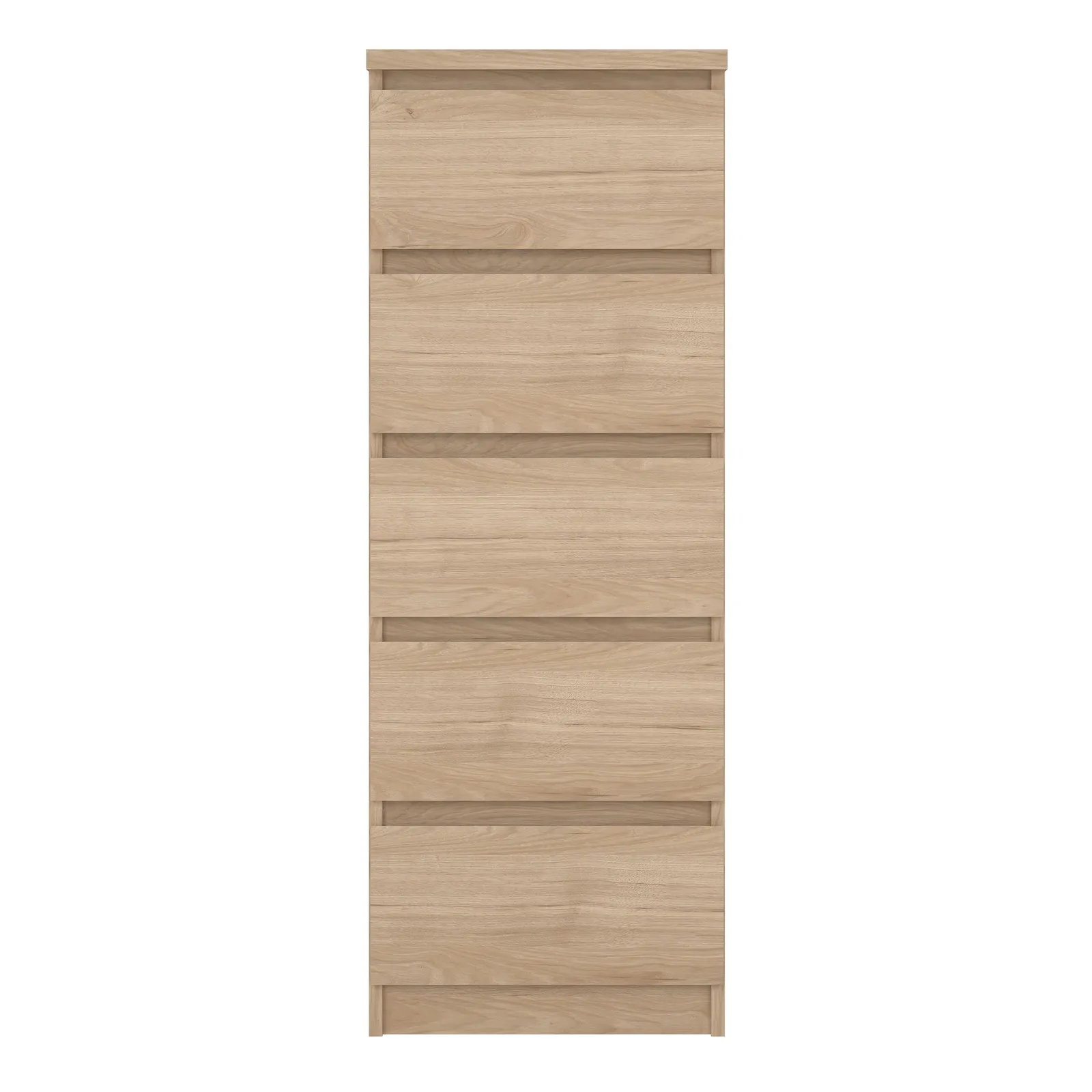 Furniture To Go Naia Narrow Chest of 5 Drawers in Light Oak 2