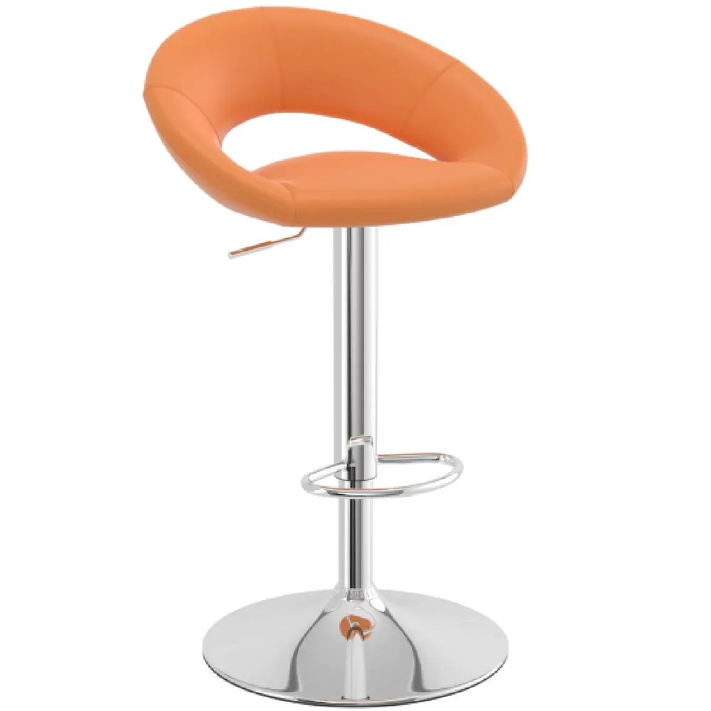 netfurniture Envy Kitchen Breakfast Bar Stool Orange Padded Seat 3