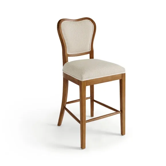 Betty Counter Height Bar Stool, Tiny Stripe Fabric 5