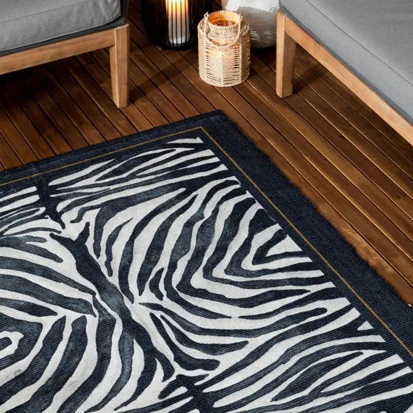 Paoletti Leopardis Zebra Indoor Outdoor Rug 4