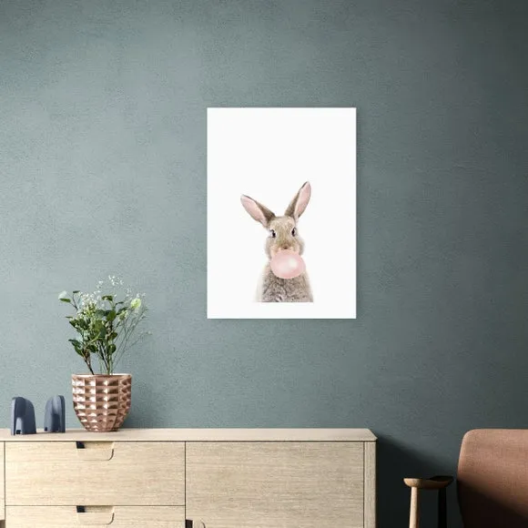 East End Prints Bubble Gum Bunny Print by Sisi and Seb 1