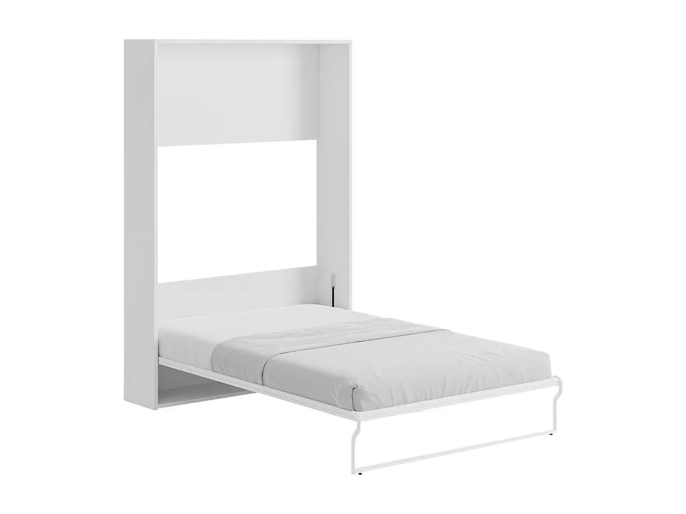 Vente-unique Retractable Bed 140 X 200 Cm - Manual Vertical Opening - White 5